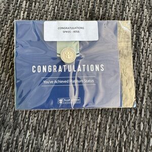 Royal Caribbean Pin Platinum Level Status RC Cruise Ship NWT Crown & Anchor